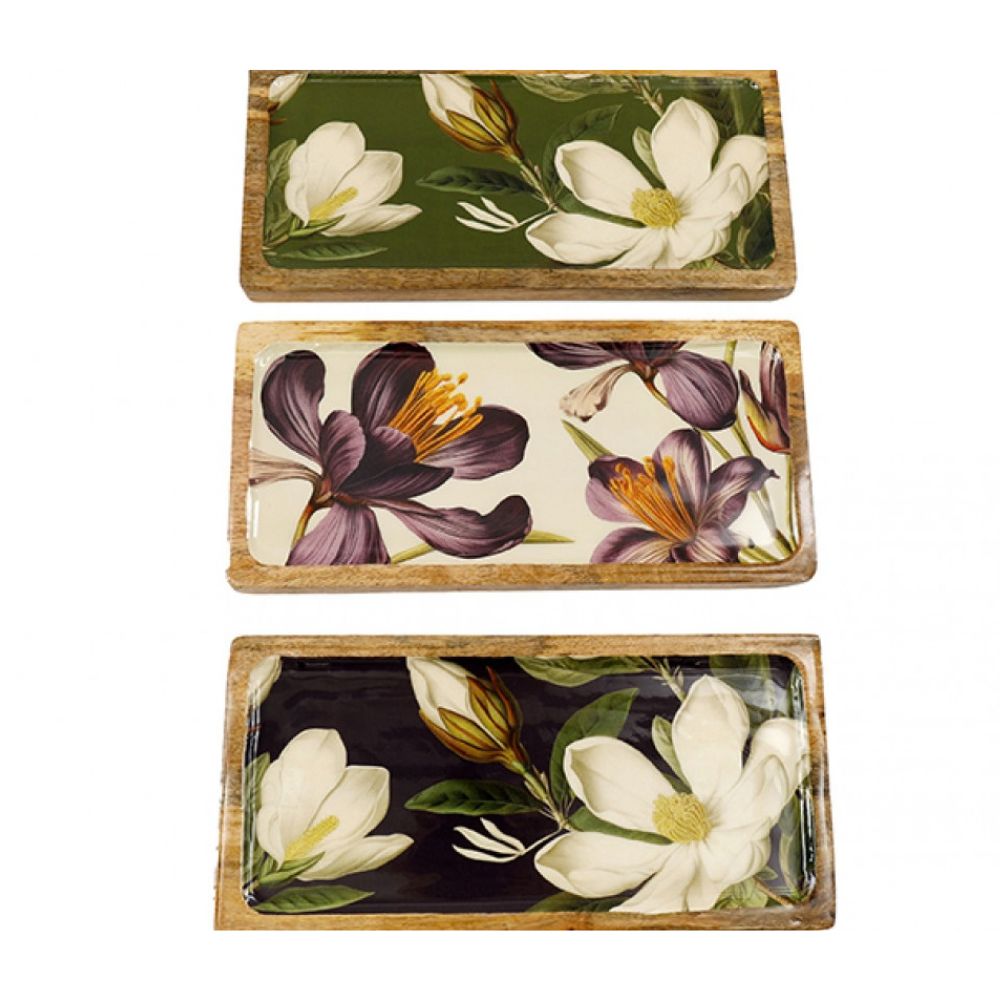 Sifcon 40cm Floral Enamel Tray