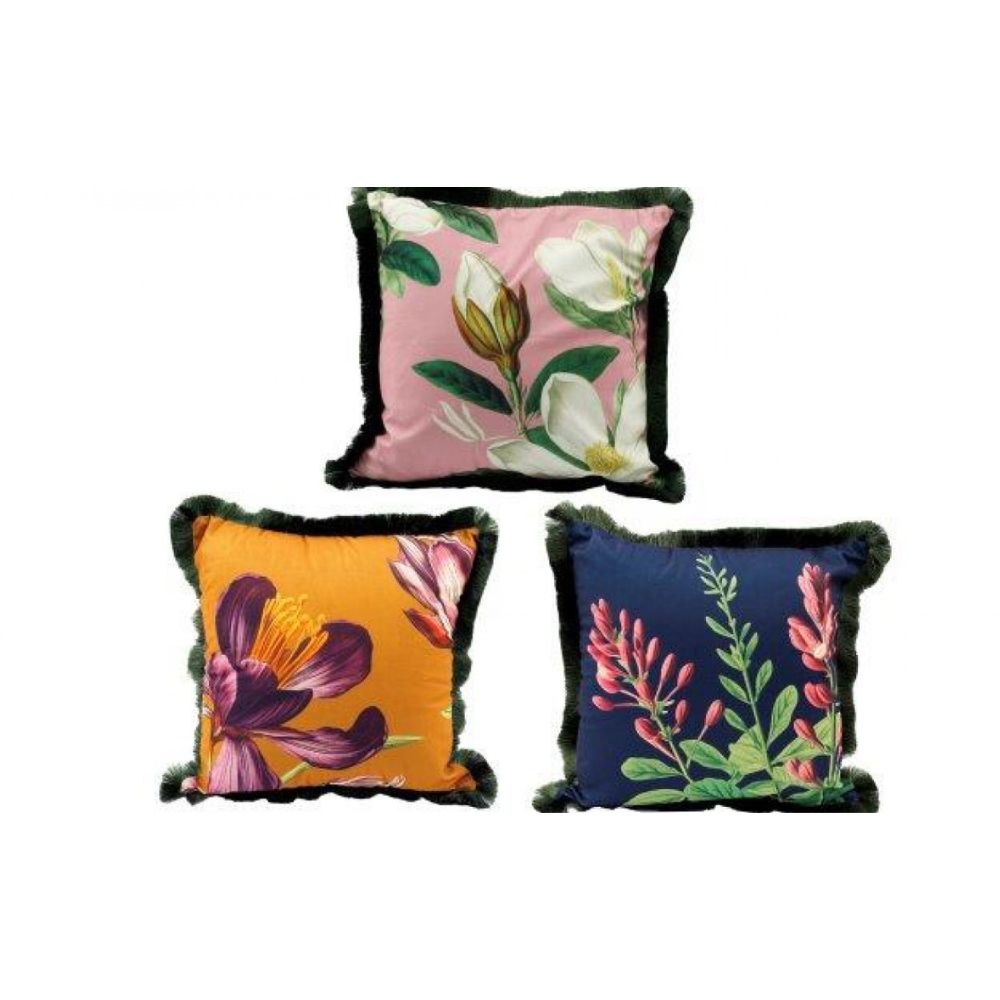Sifcon 45cm Cosy Home Flowe Fringe Cushion