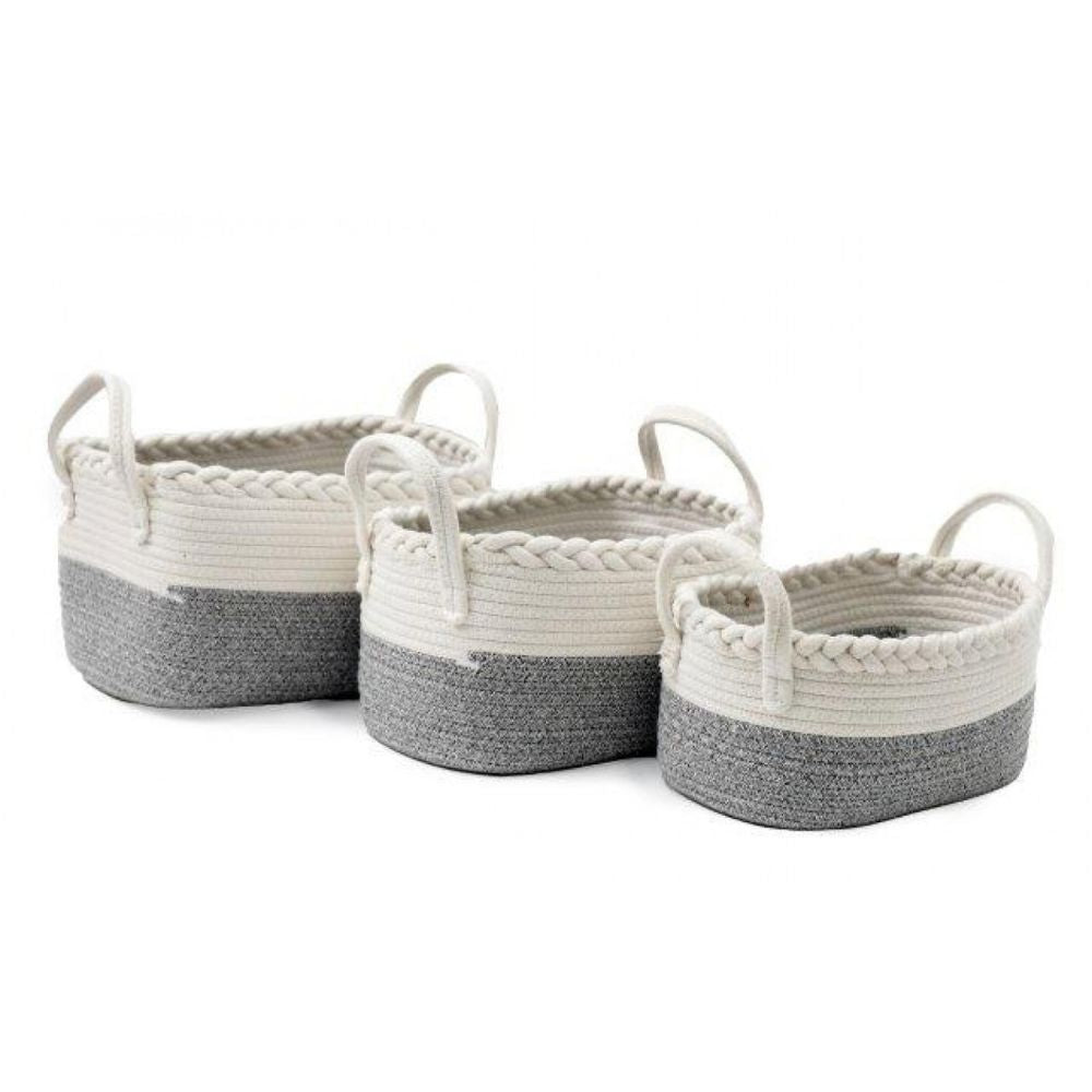 Sifcon 30cm Rectangle Plaited Rope Baskets