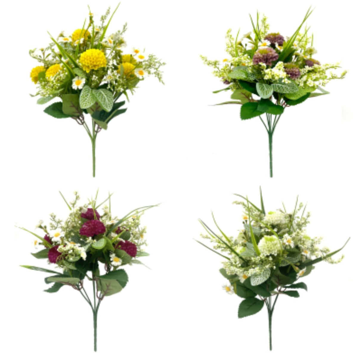 Sincere Floral 37cm Mini Chrysanthemum Foliage Daisy Bouquet (Choice of 4) - Old Railway Line Garden Centre