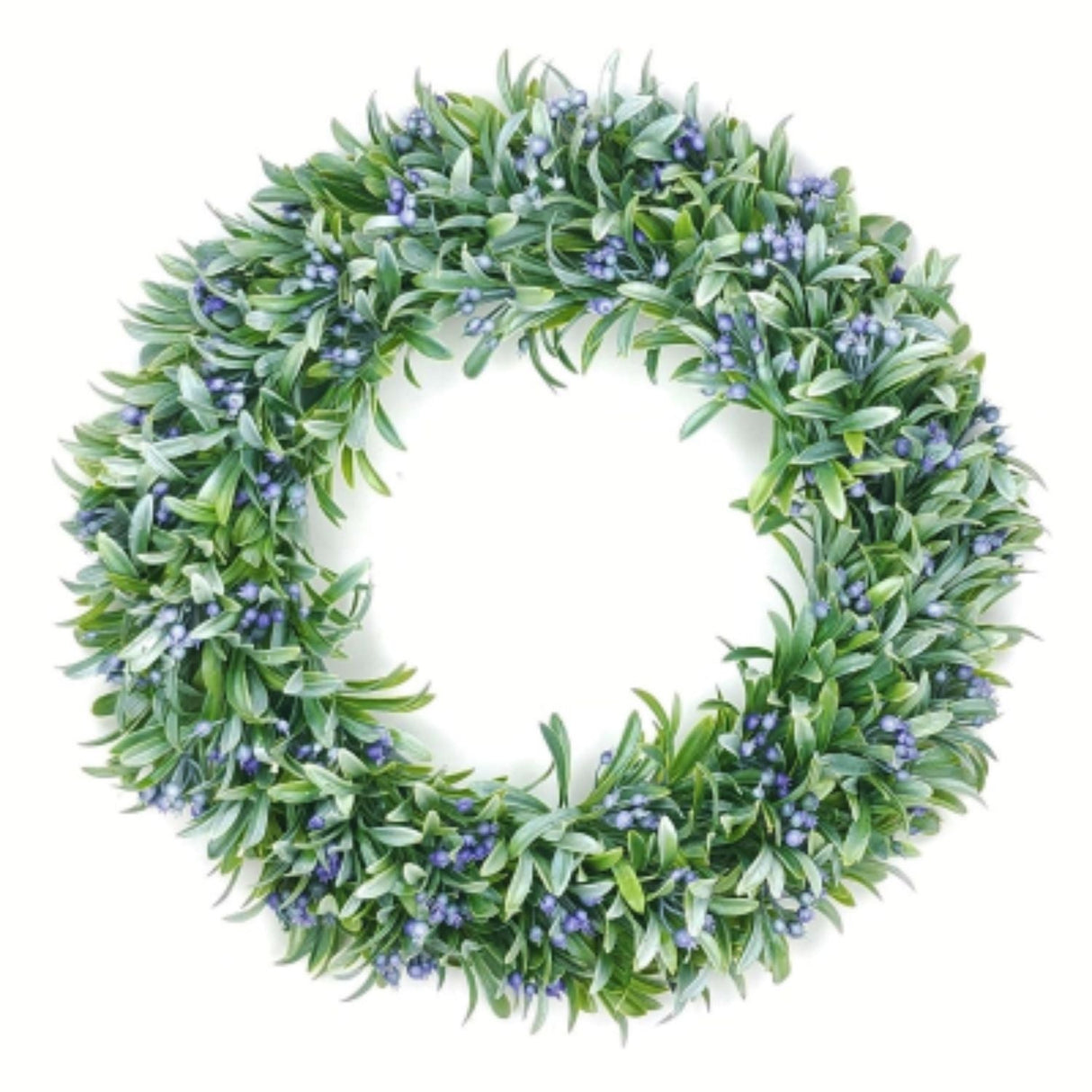 Sincere Floral 40cm Rosemary Purple Berry Wreath - Old Railway Line Garden Centre