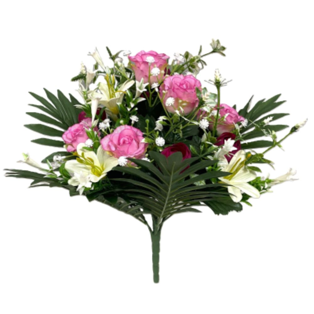 Sincere Floral 38cm Lily & Rosebud Foliage Bouquet (Choice of 3)