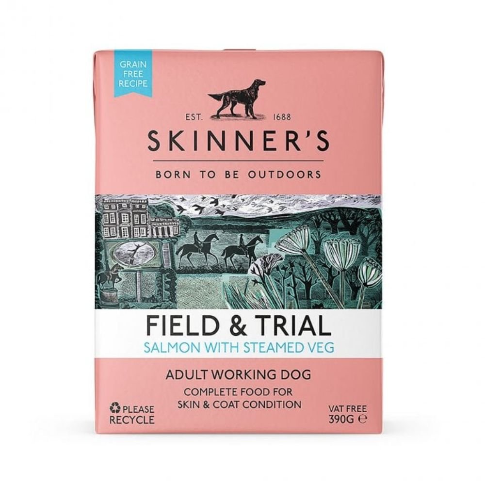Skinners 390g Field & Trial Salmon & Steamed Veg Adult Wet Dog Food - Old Railway Line Garden Centre