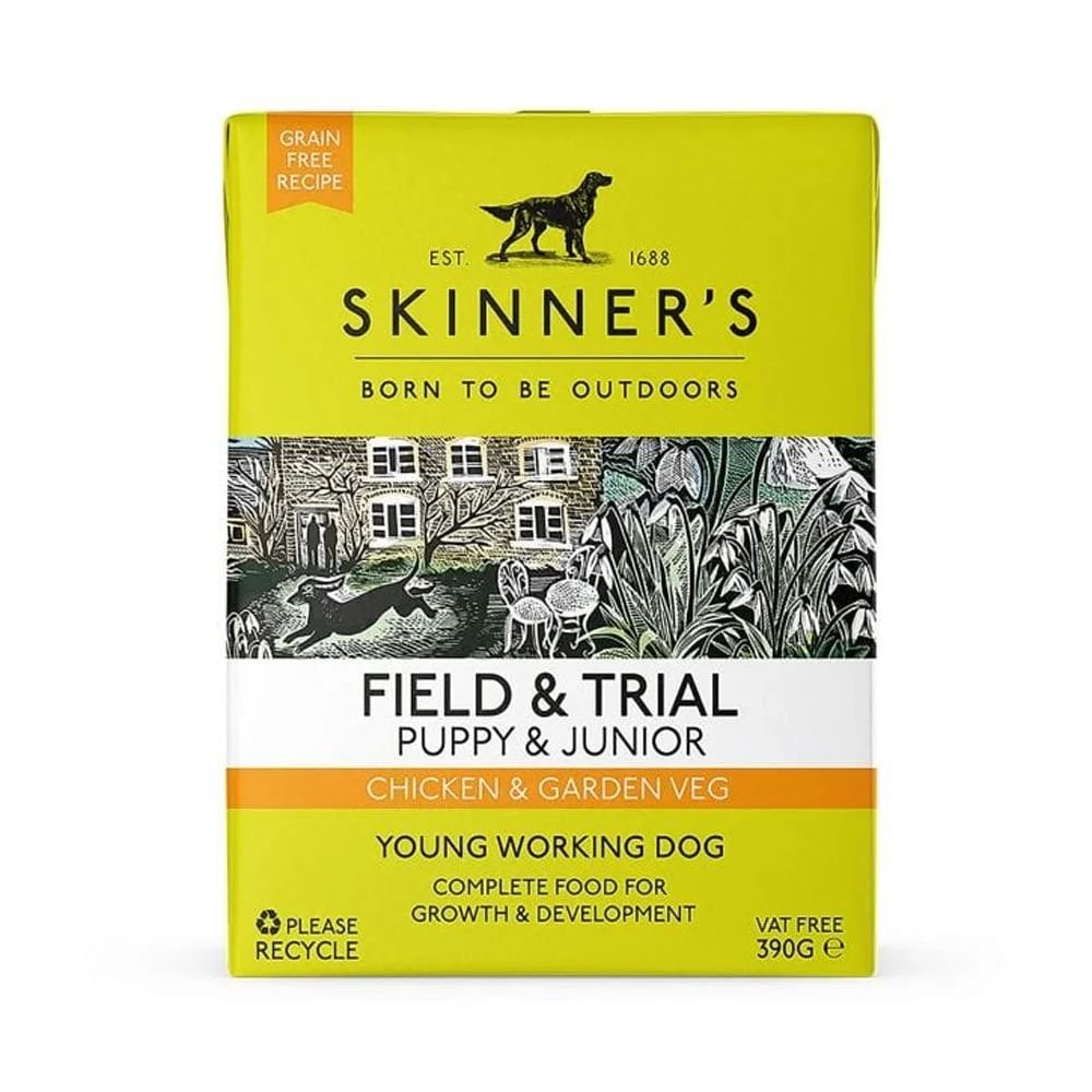 Skinners Field & Trial 390g Puppy & Junior Chicken with Garden Veg Dog Food - Old Railway Line Garden Centre