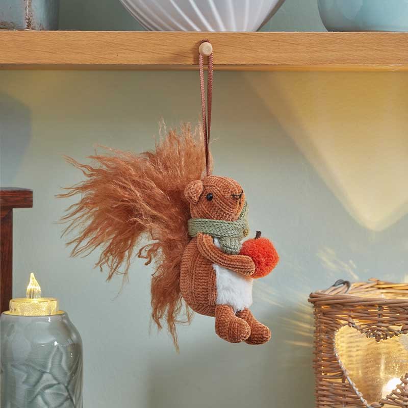 Smart Garden 12cm Cyril Squirrel Plush Hanging Decoration