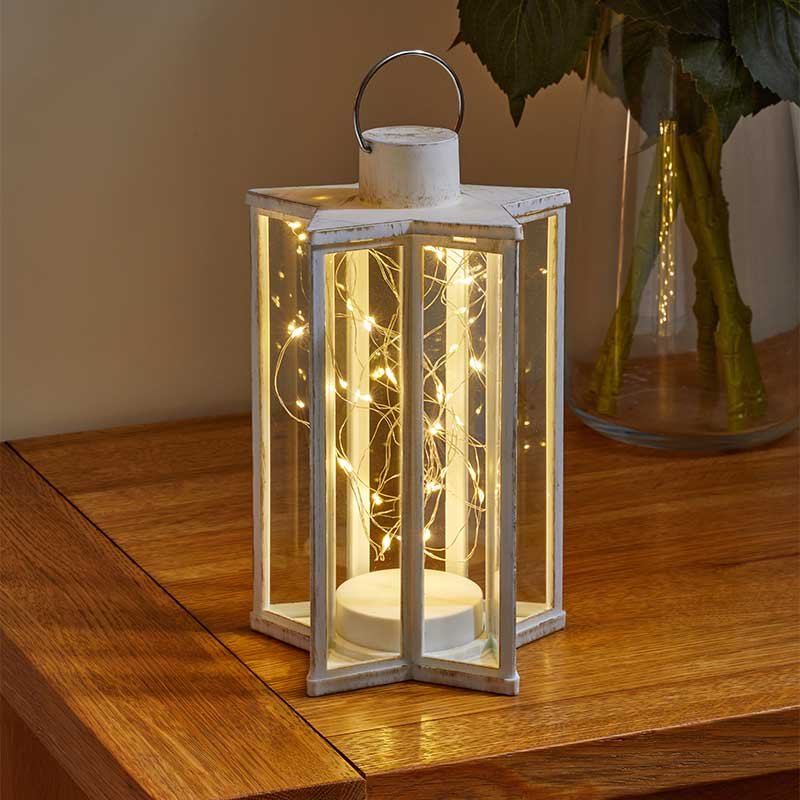 Smart Garden 28cm Starlight Lantern - Cream - Warm White
