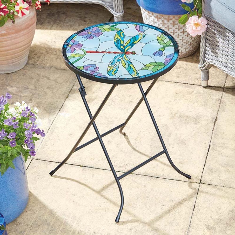 Smart Garden 35x50cm Glass Dragonfly Table