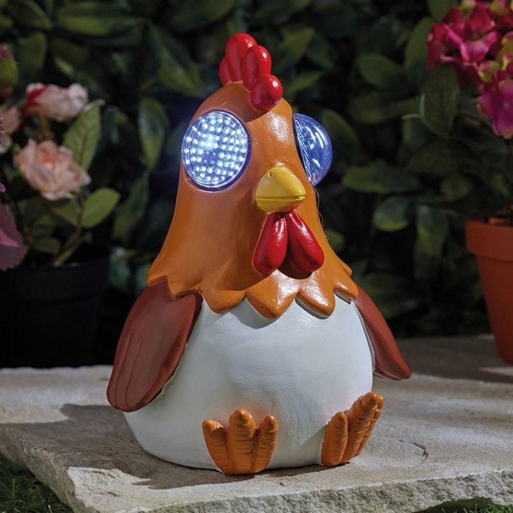 Smart Solar 19cm Blinkin' Rooster Garden Ornament