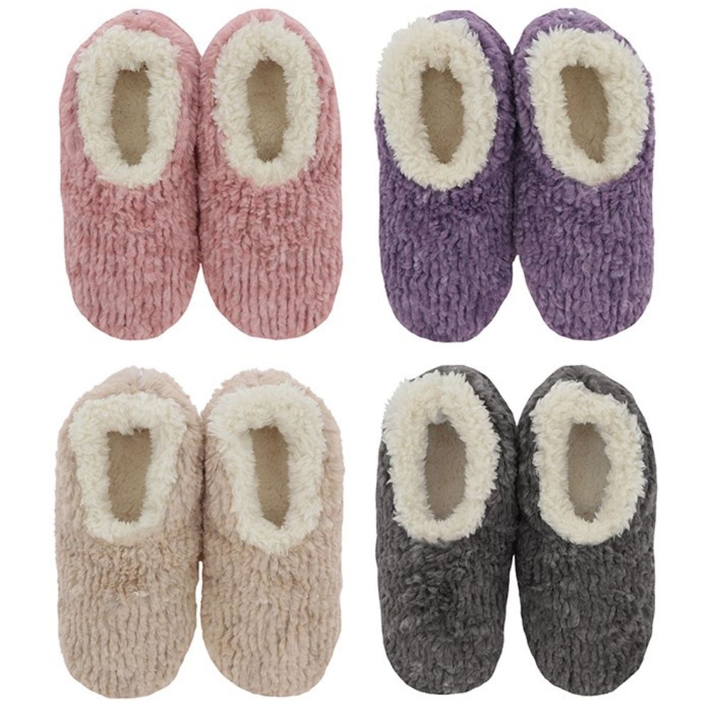 snoozies! Teddy Bear Fur Sippers - Medium (Choice of 4)