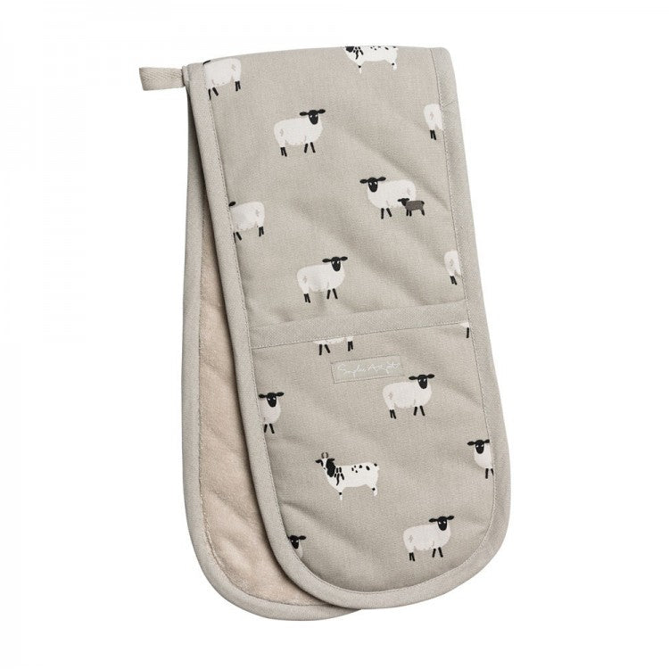 Sophie Allport Sheep Double Oven Glove - Old Railway Line Garden Centre