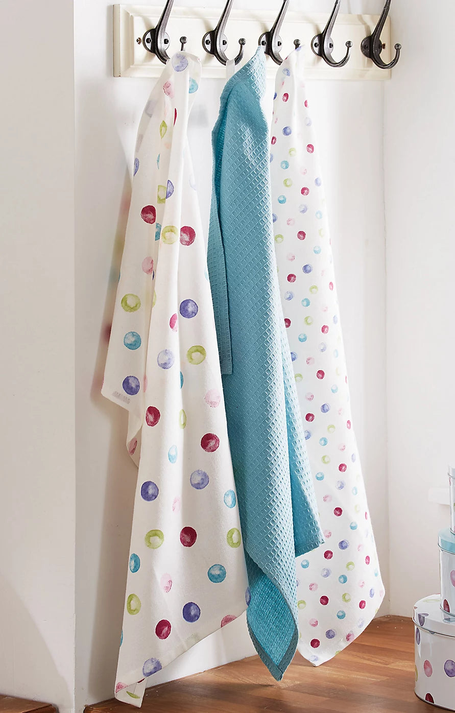 Cooksmart Spotty Dotty Kitchen Tea Towel (Set of 3)
