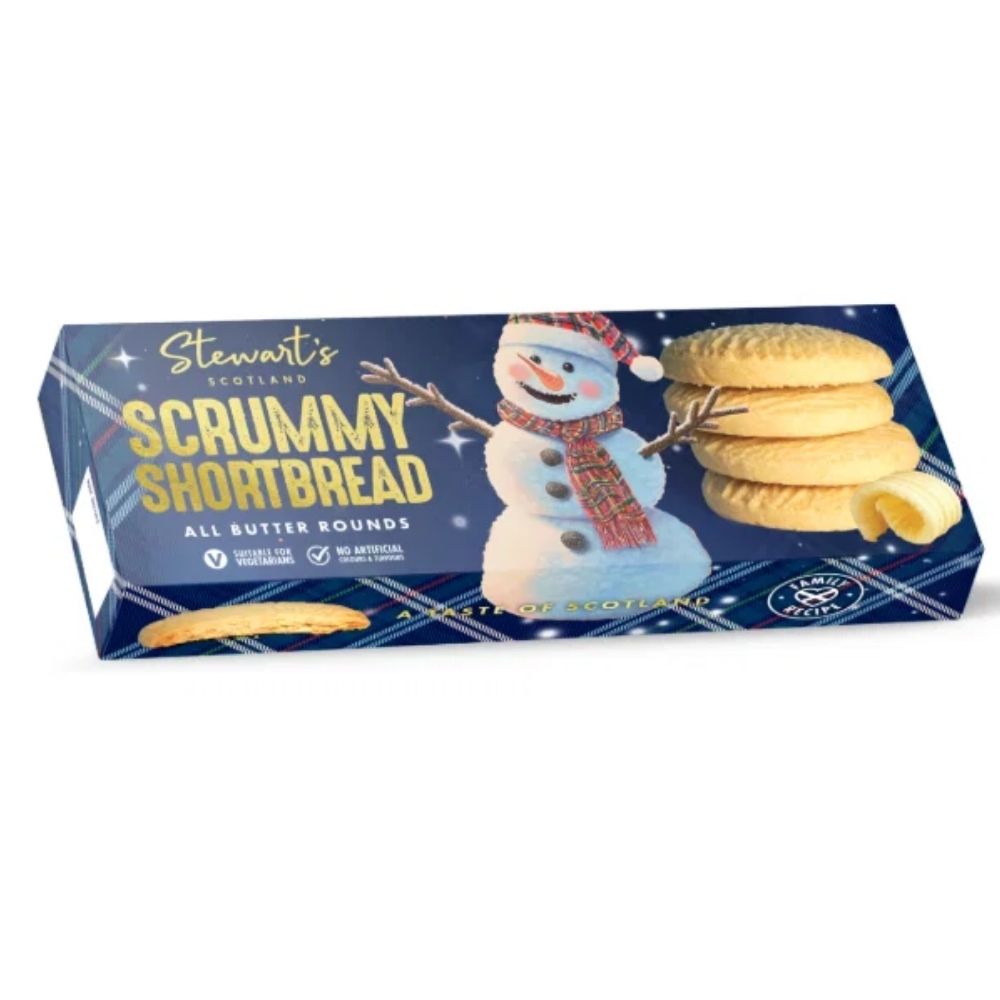 Stewart's 125g Snowman All Butter Scrummy Shortbread Rounds