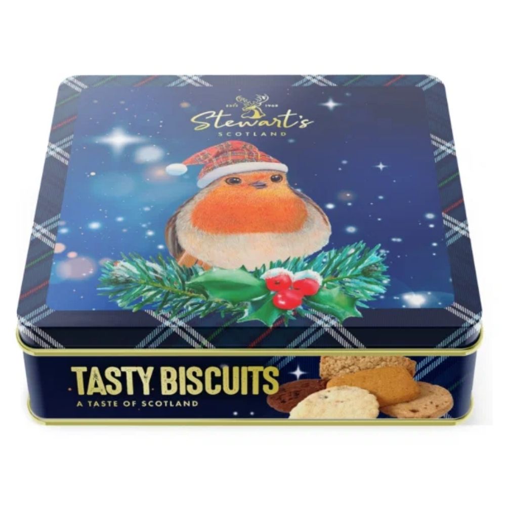 Stewart's 200g Red Robin Signature Tasty Biscuits Tin
