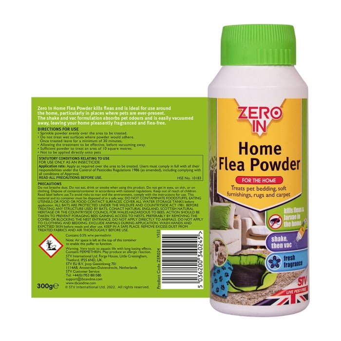 STV Zero In 300g Home Flea Powder - Old Railway Line Garden Centre