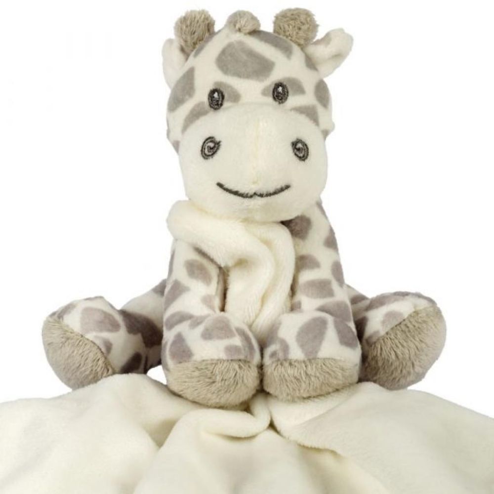 Suki Gifts Grey Bing Bing Giraffe with Blankie & Rattle