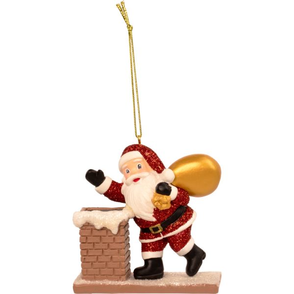 Suki Gifts Santa Chimney Christmas Ornament - Hugo