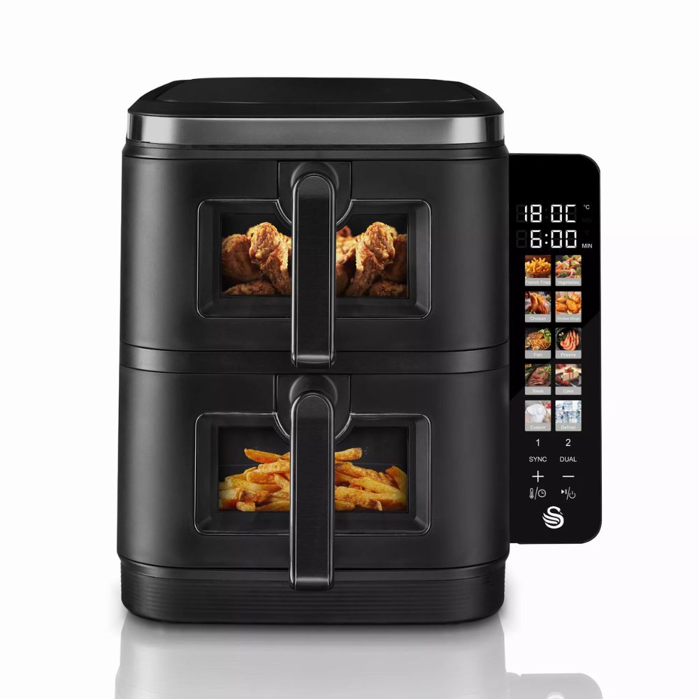 Swan 11L Black Duo Layer Air Fryer