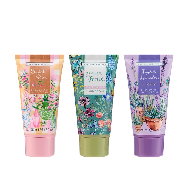Heathcote & Ivory 50ml Mixed Florals Hand Creams - (Choice of 3)