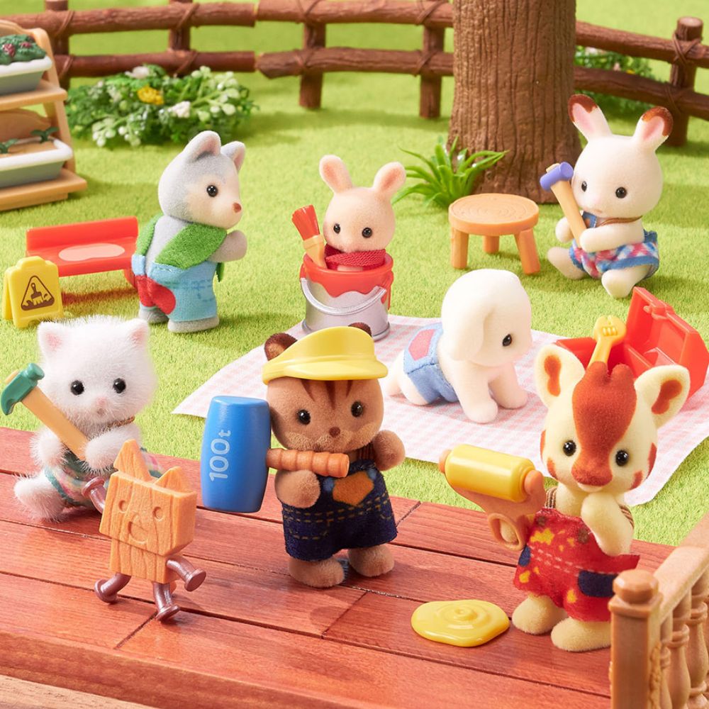 Sylvanian Families Blind Bag Baby Builders Series - Old Railway Line Garden Centre