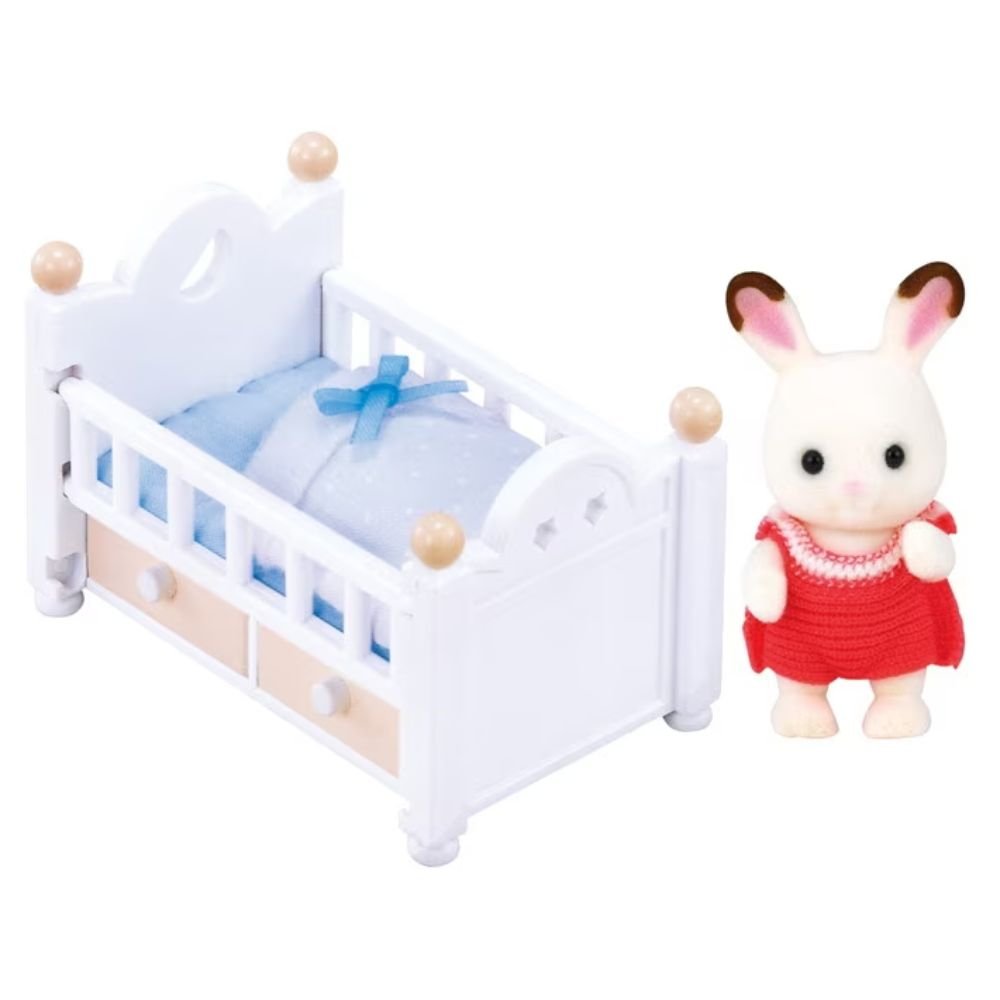 Sylvanian Families Chocolate Rabbit Baby Set - Old Railway Line Garden Centre
