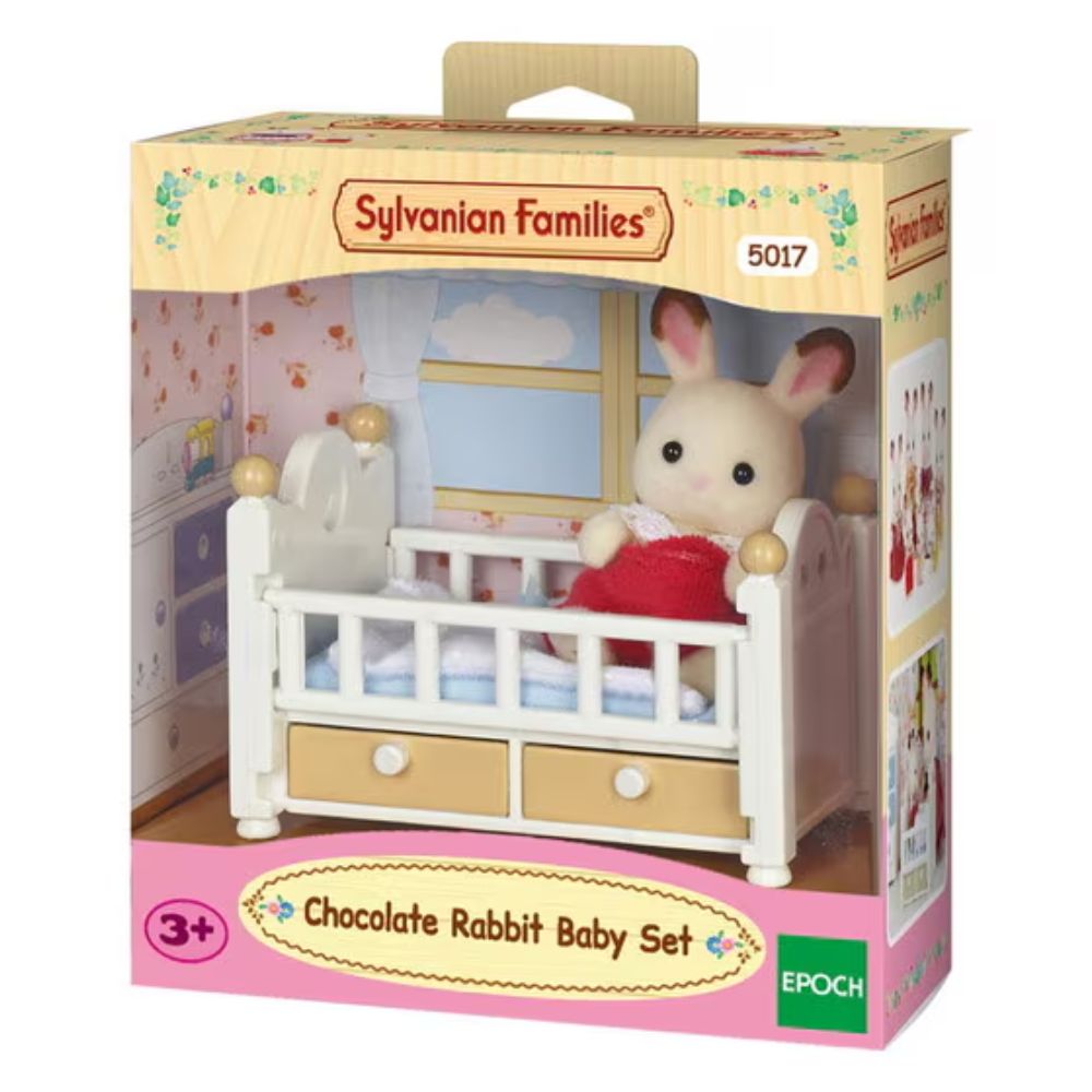 Sylvanian Families Chocolate Rabbit Baby Set - Old Railway Line Garden Centre