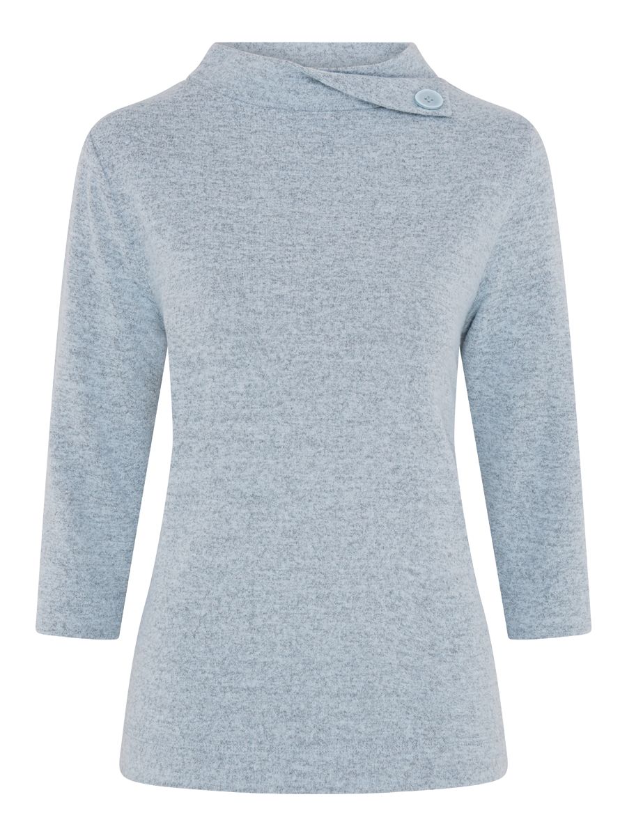 TIGI 18/20 Light Blue Split Glacier Turtleneck Top - T25-06A