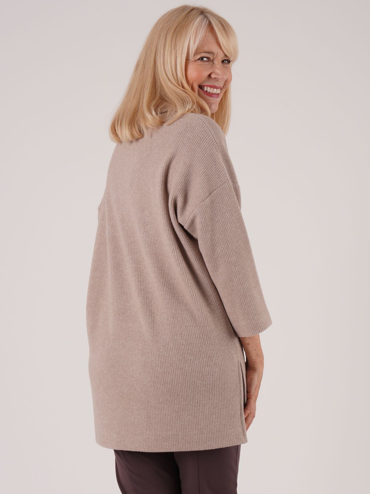 TIGI 10/12 Natural Alpaca Cowl Neck Tunic Top - T25-10B