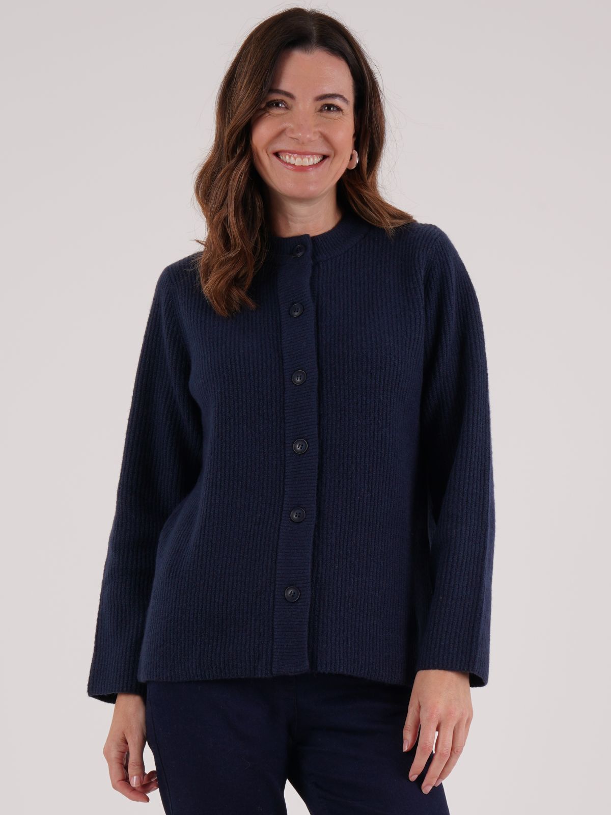 TIGI 14/16 Navy Knit Button Cardigan - T25-16C