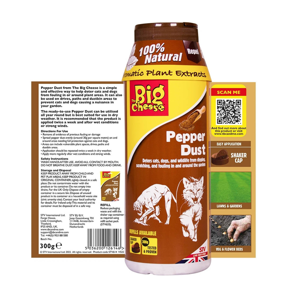 The Big Cheese 300g Pepper Dust Natural Pet Deterrent - Old Railway Line Garden Centre