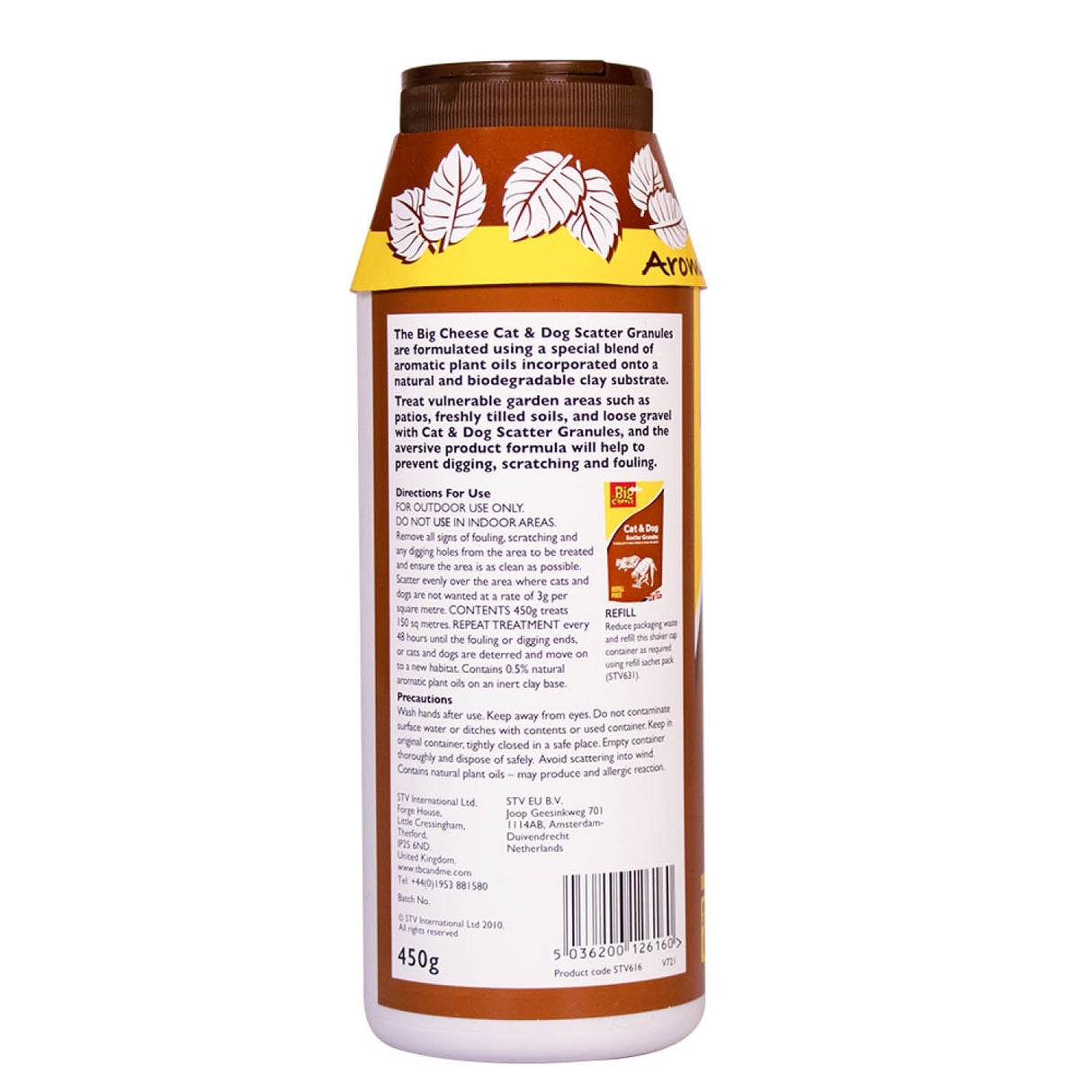 The Big Cheese 450g Cat & Dog Repellent Scatter Granules - Old Railway Line Garden Centre