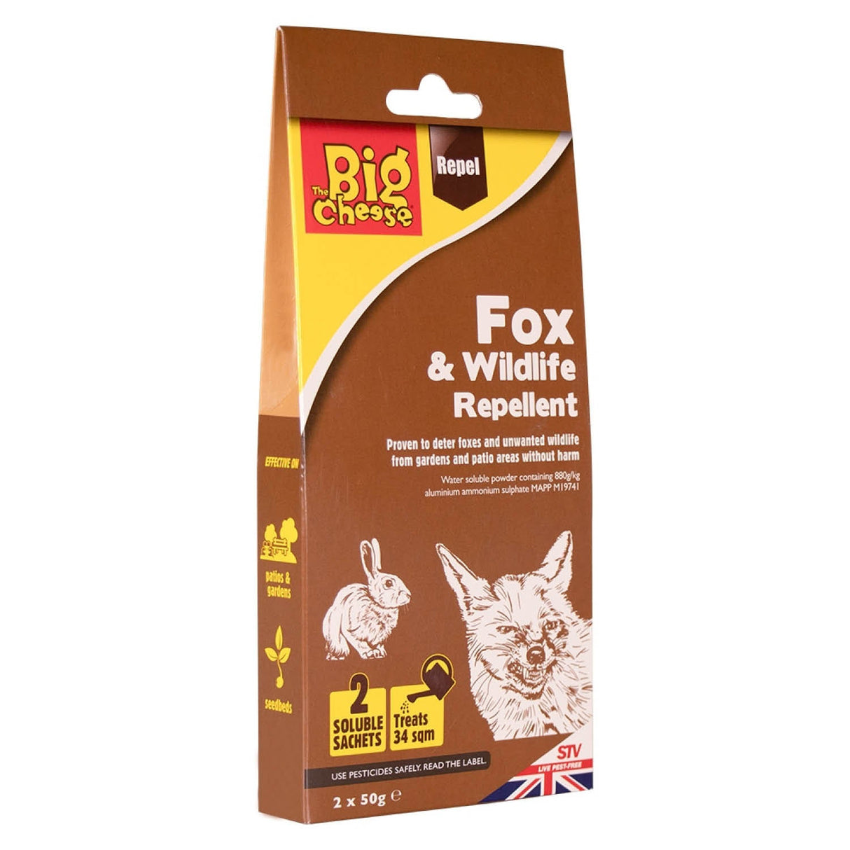 The Big Cheese Fox & Wildlife Repellet Sachets (2 x 50g Pack) - Old Railway Line Garden Centre