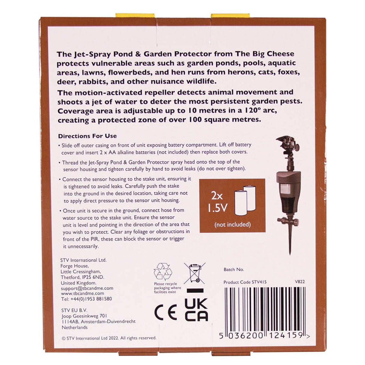 The Big Cheese Jet - Spray Pond & Garden Protector - Old Railway Line Garden Centre