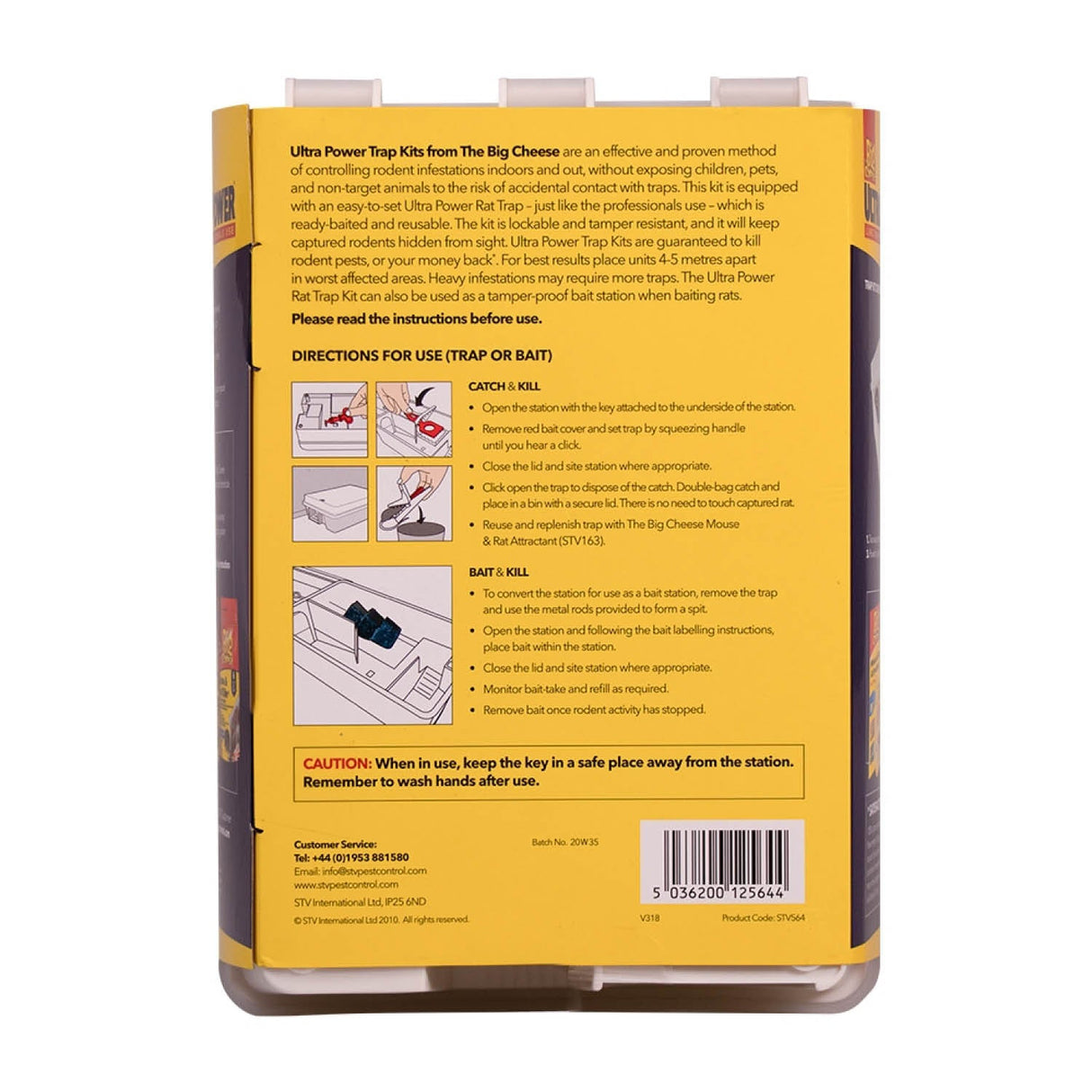 The Big Cheese Ready - Baited Rat Trap Kit - Old Railway Line Garden Centre