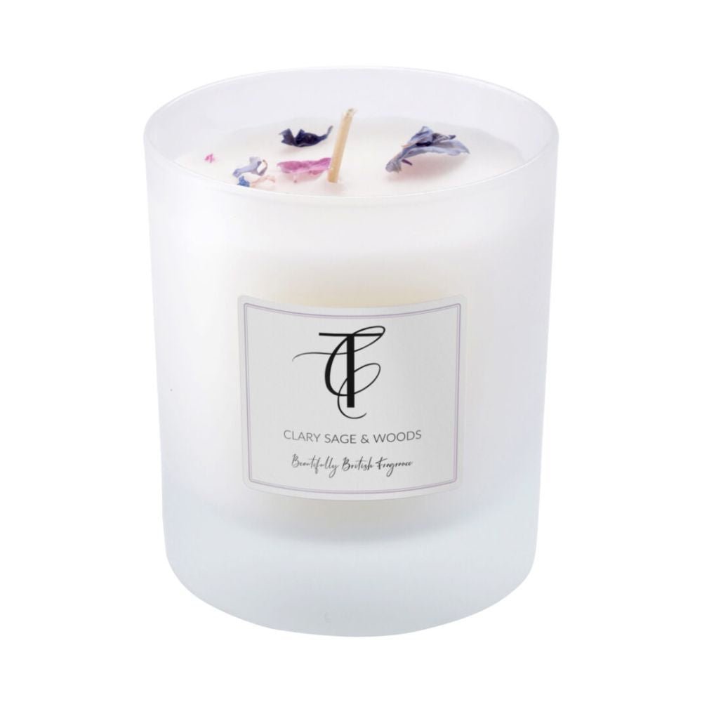 The Country Candle Co - Herb Garden Clary Sage & Woods 30cl Glass Candle - Old Railway Line Garden Centre