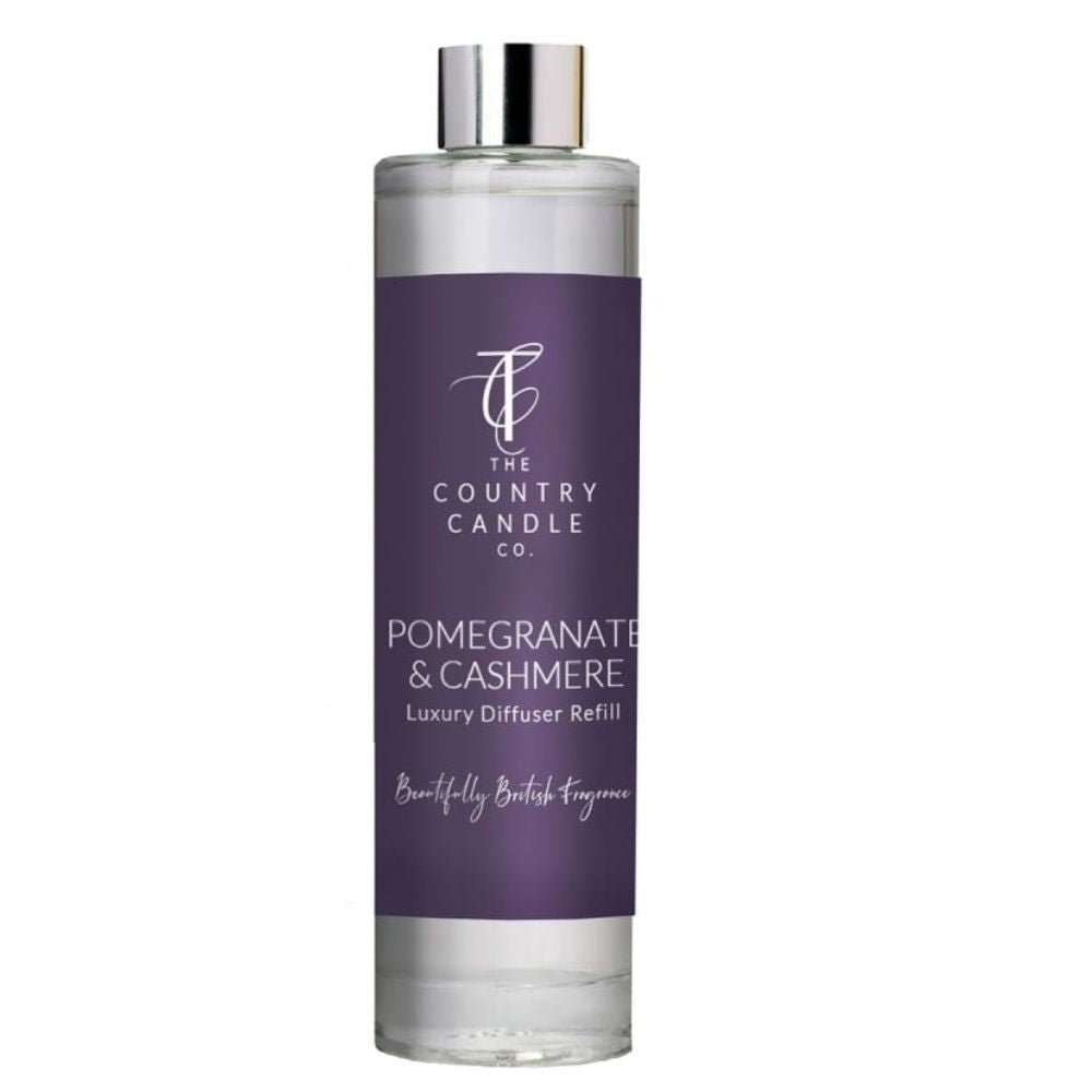 The Country Candle Co - Pastels Pomegranate & Cashmere 200ml Diffuser Refill - Old Railway Line Garden Centre