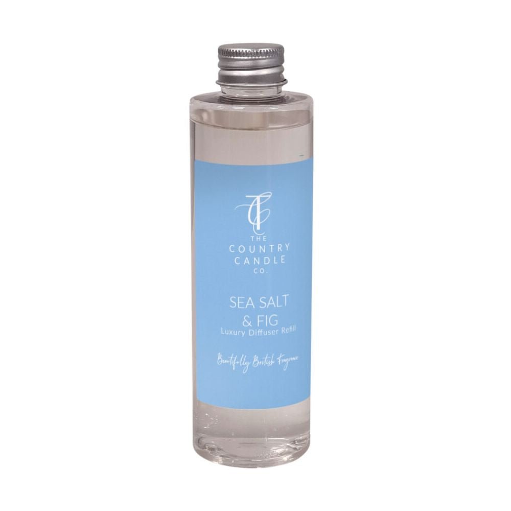 The Country Candle Co - Pastels Sea Salt & Fig 200ml Reed Diffuser Refill - Old Railway Line Garden Centre