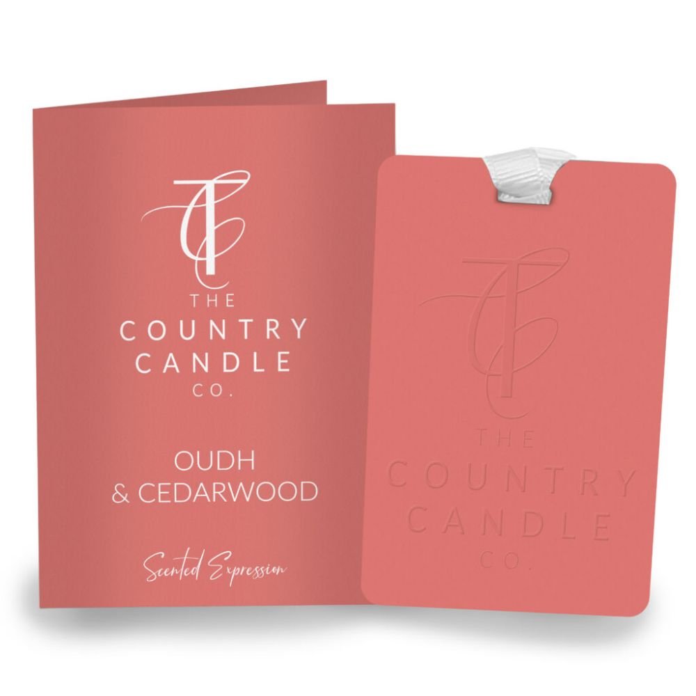 The Country Candle Co - Scented Expressions Oudh & Cedarwood Fragrance Card - Old Railway Line Garden Centre