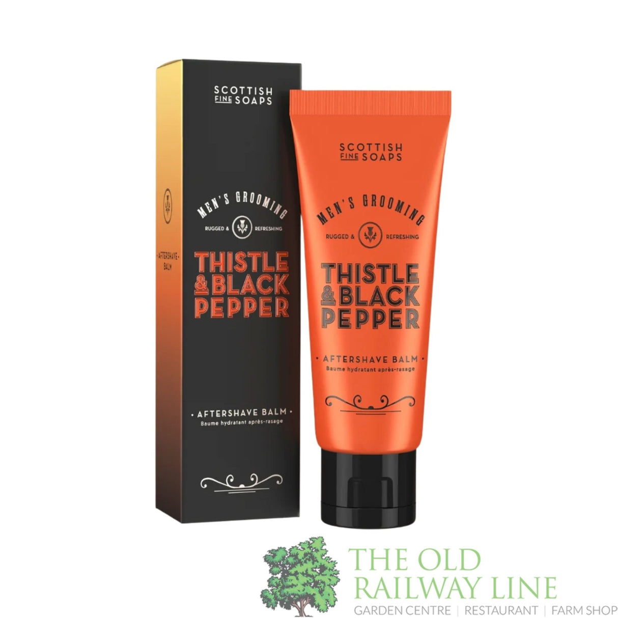 The Scottish Fine Soaps 75ml Thistle & Black Pepper Aftershave Balm - S30013 - Old Railway Line Garden Centre