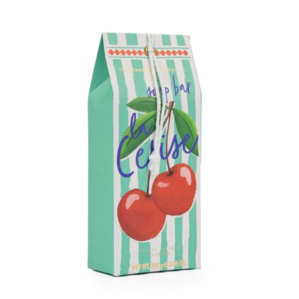The Somerset Toiletry Co 200g Fruity Stripes La Cerise Soap Bar