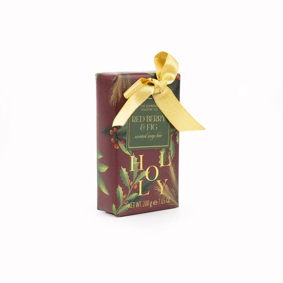 The Somerset Toiletry Co 200g Festive Foliage Soap Bar - (Choice of 3)