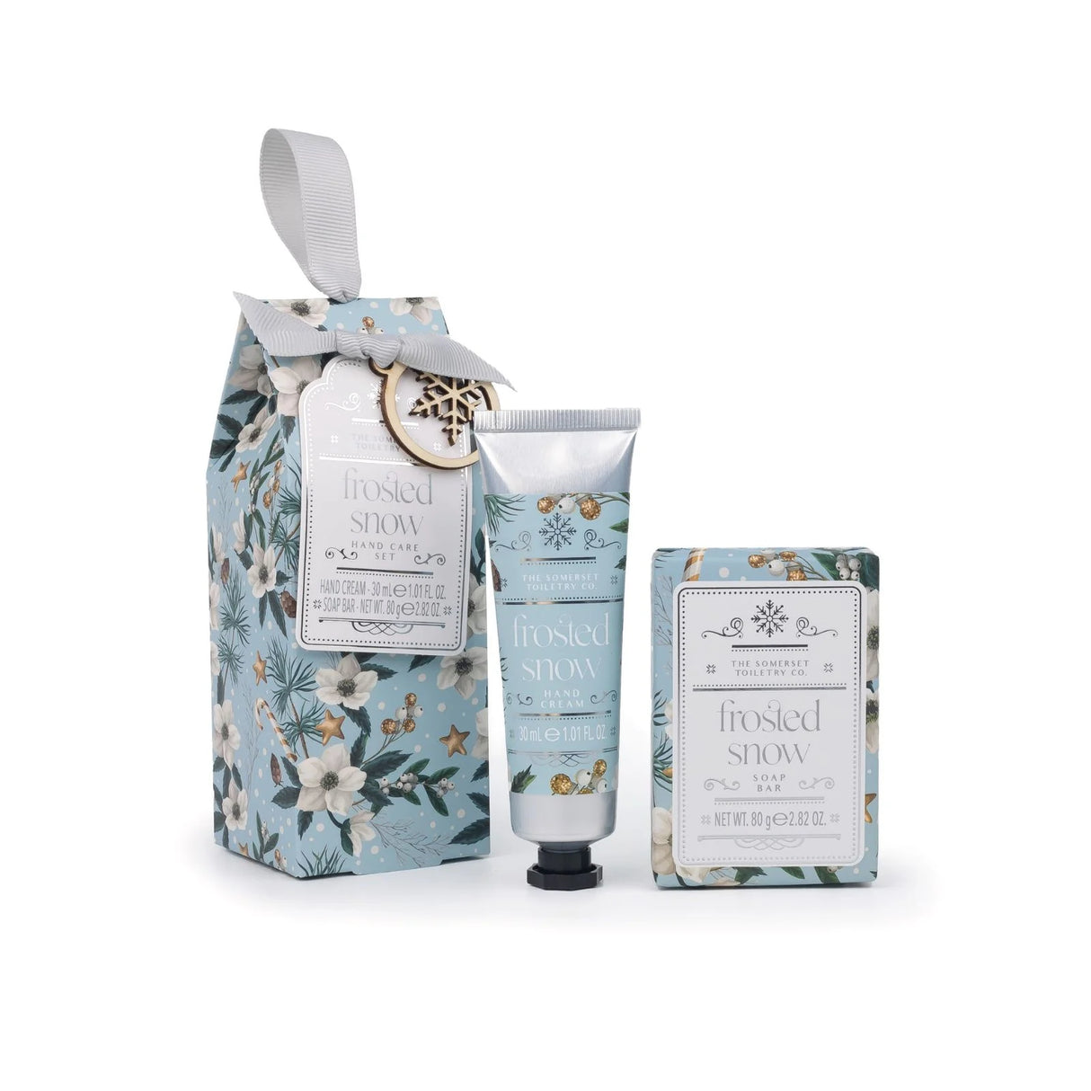 The Somerset Toiletry Frosted Snow Christmas Mini Hand Care Set