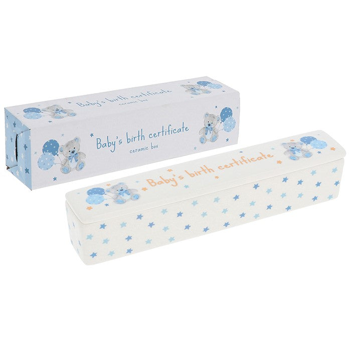 Thoughtful Words 30cm Little Bear Birth Certificate Boy