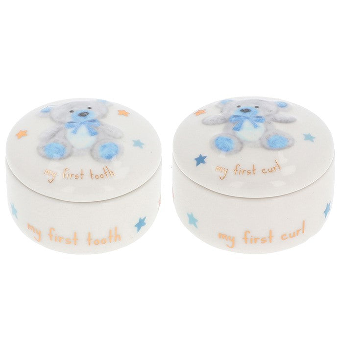Thoughtful Words 7cm Little Bear Tooth & Curl Box Boy
