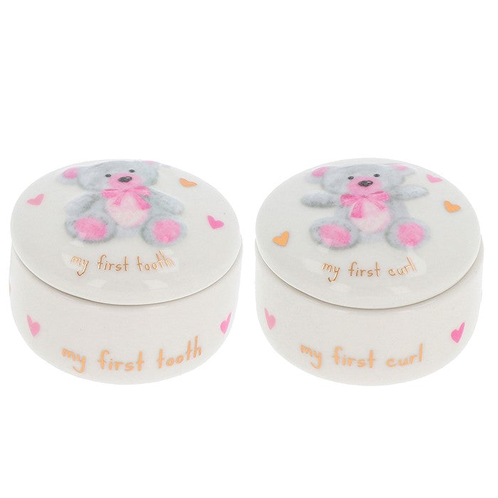 Thoughtful Words 7cm Little Bear Tooth & Curl Box Girl