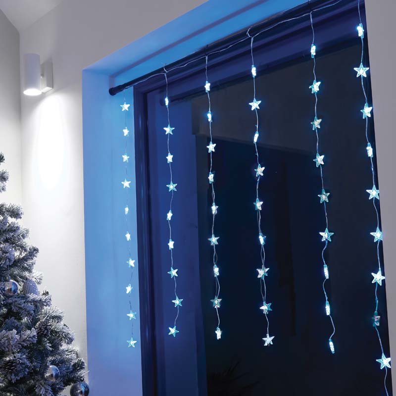 Three Kings 1m Cool White Starlight Curtain