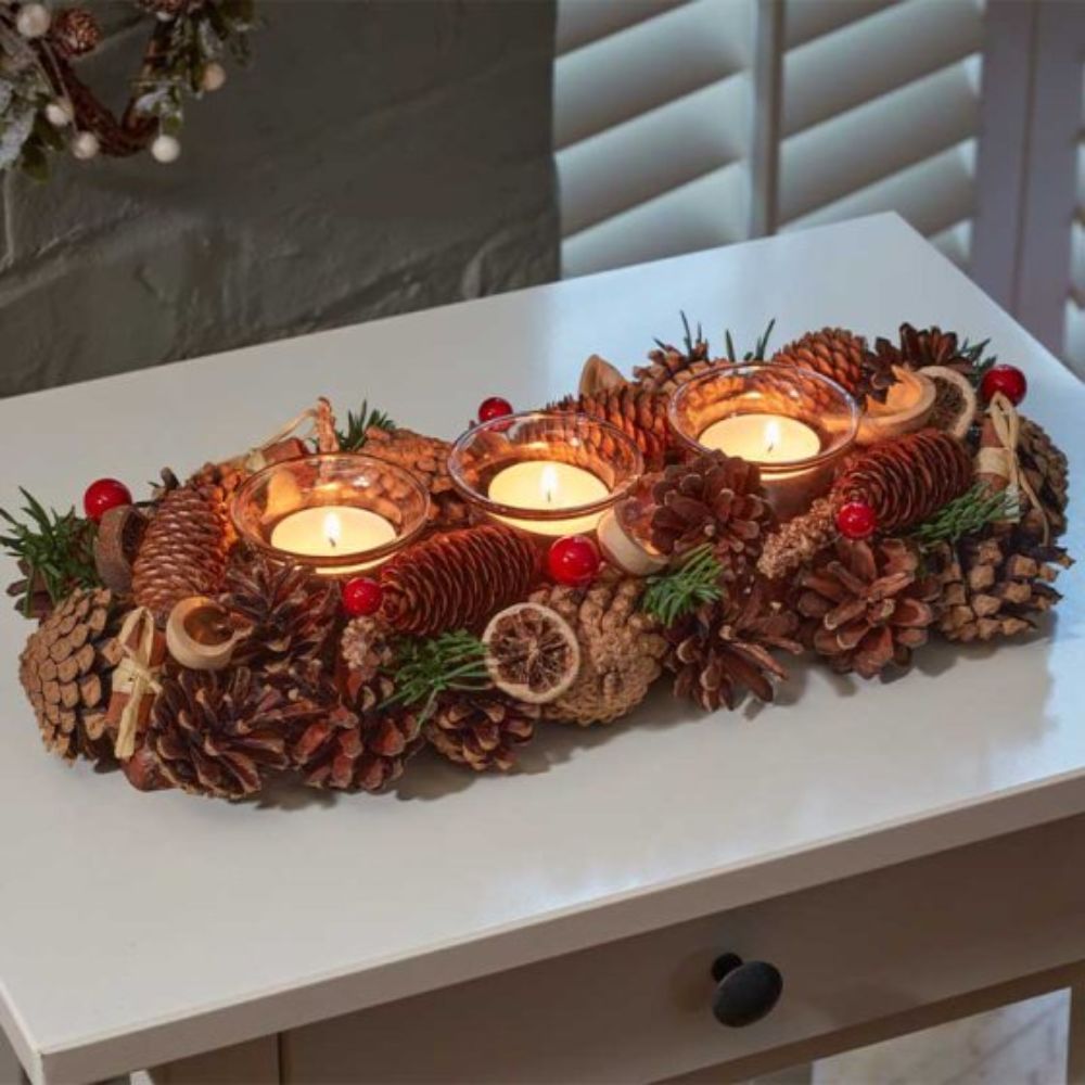 Three Kings 36cm WinterSpice Trio Candle Holder