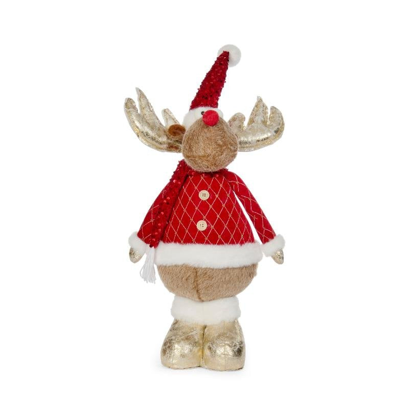 Three Kings 65cm Golden Cupid Reindeer Plush Ornament