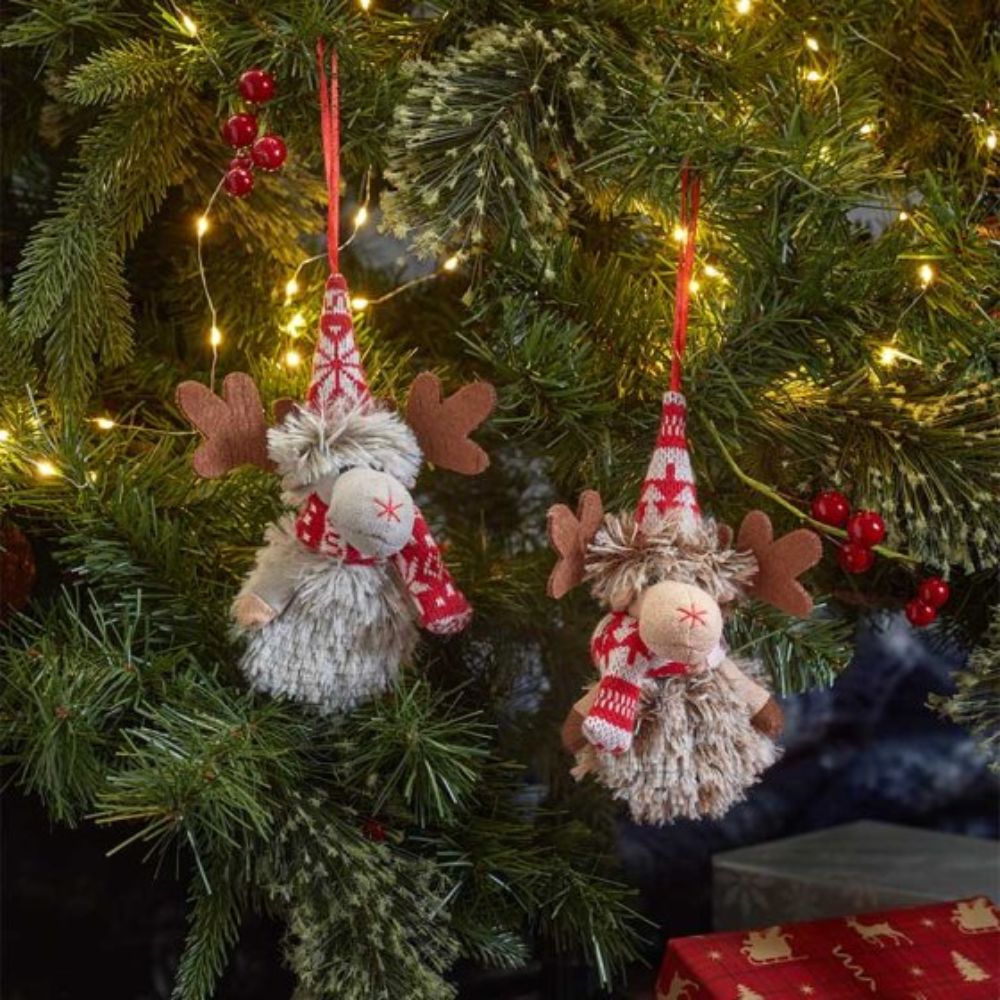 Three Kings Fluffy Deer Hanging Decoration (Choice of 4)