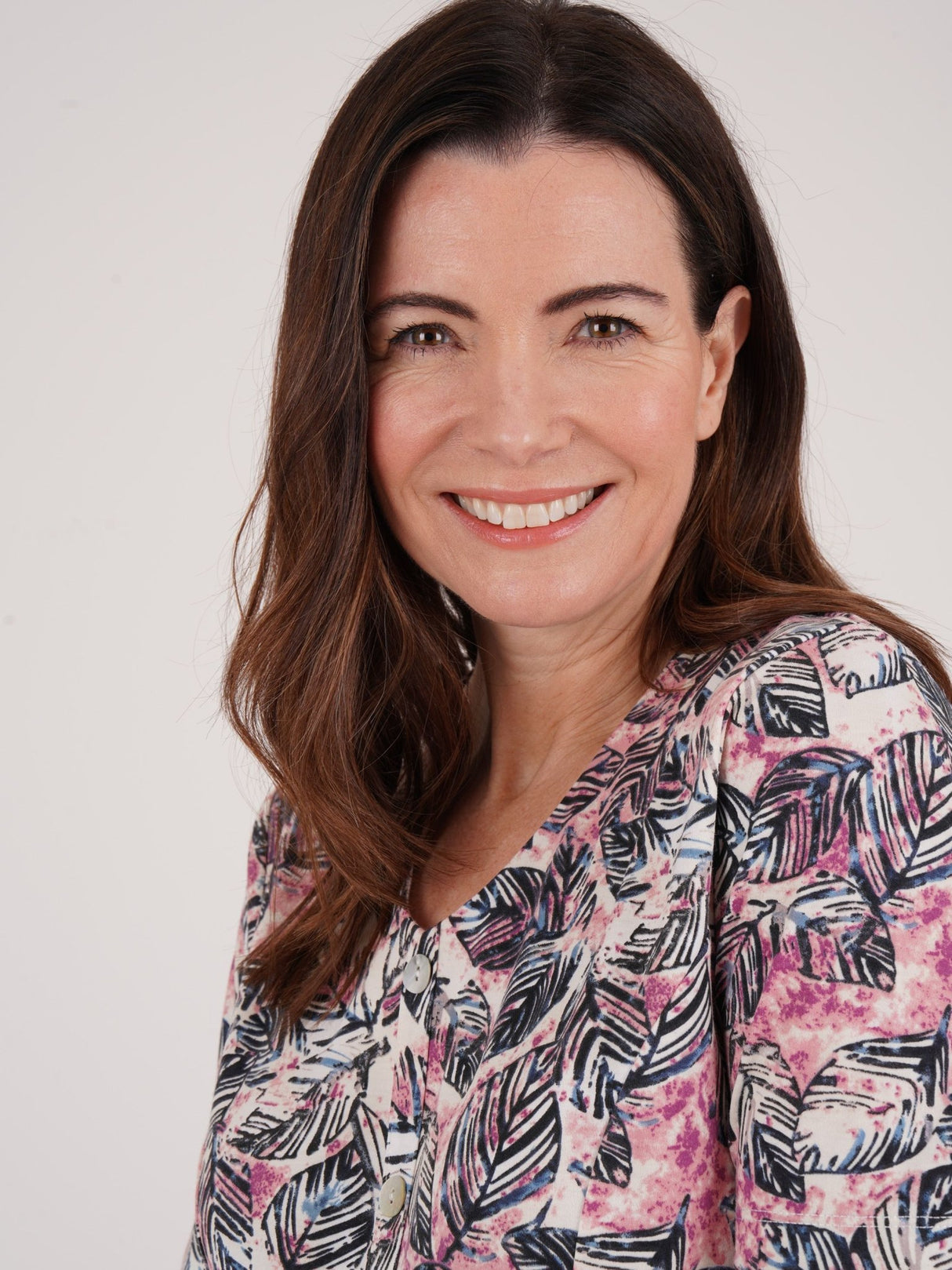 TIGI 14/16 Pink Sunset Leaf Button Dress - T25 - 35E - Old Railway Line Garden Centre