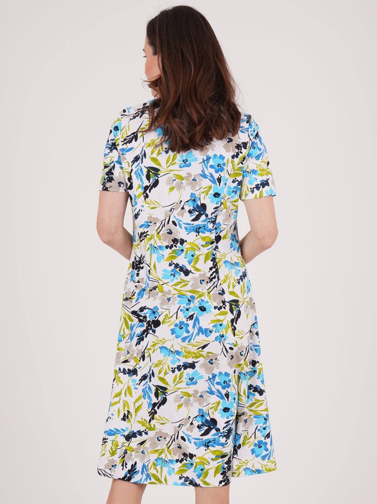 TIGI 22/24 Green Bouquet Floral Print Dress - T25 - 34E - Old Railway Line Garden Centre